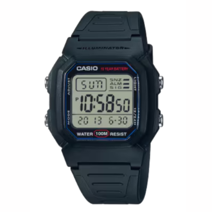 Casio General W-800H-1AV Black Resin Band Men Youth Watch